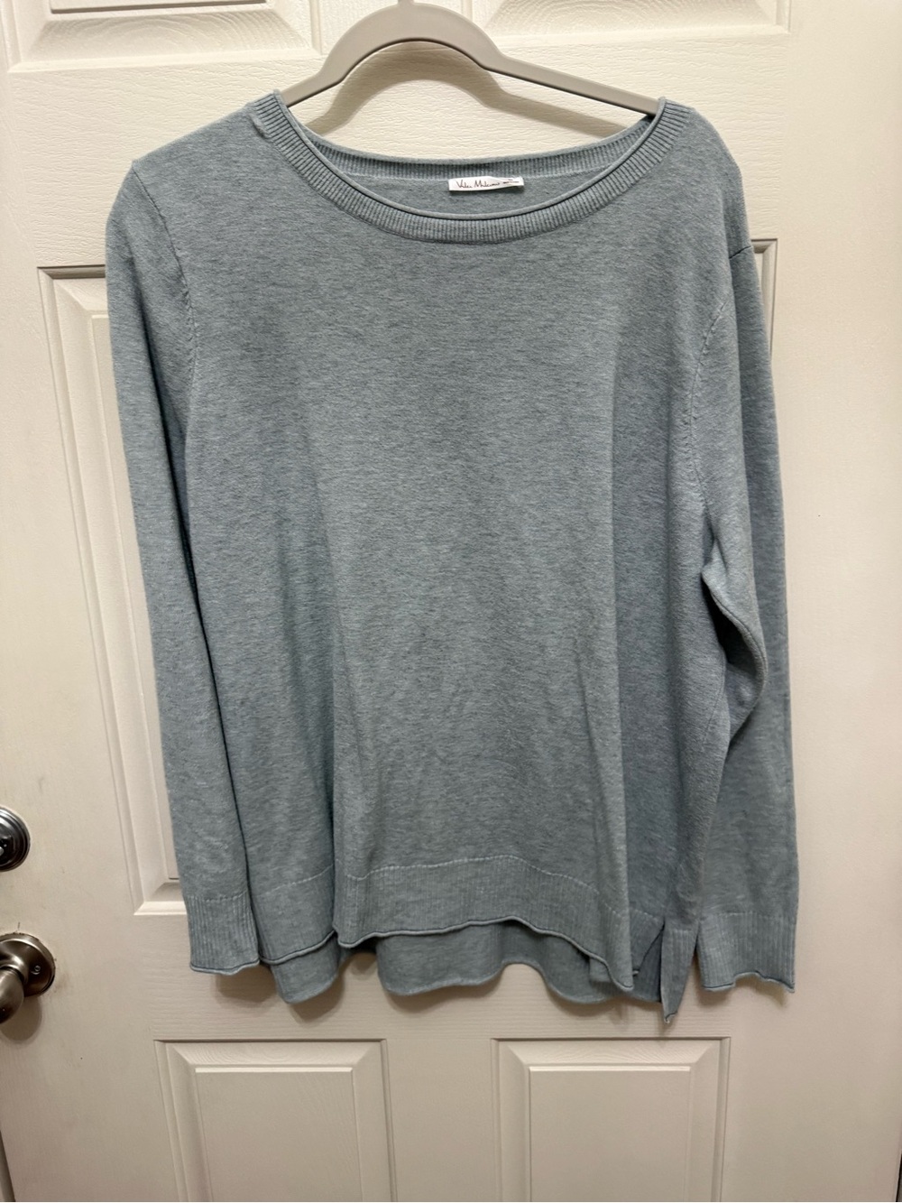 Milano Women's Crewneck Sweater in Light Blue Gray